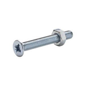 Image of Diall M4 Carbon steel Pan head Machine screw & nut (L)30mm Pack of 20