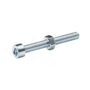 Image of M6 Cylindrical Carbon steel Set screw & nut (L)50mm Pack of 20
