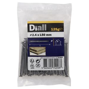 Image of Diall Round wire nail (L)50mm (Dia)2.4mm 100g Pack