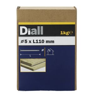 Image of Diall Round wire nail (L)110mm (Dia)5mm 1kg Pack