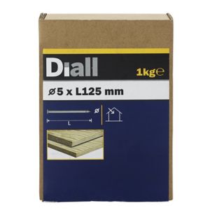 Image of Diall Round wire nail (L)125mm (Dia)5mm 1kg Pack