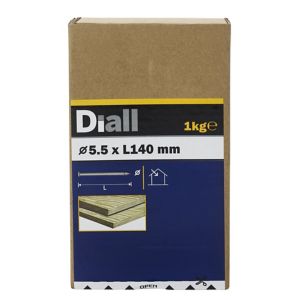 Image of Diall Round wire nail (L)140mm (Dia)5.5mm 1kg Pack