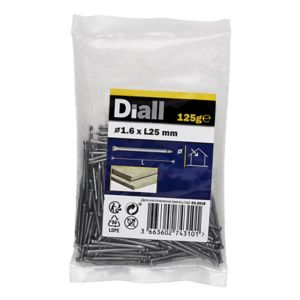Image of Diall Lost head nail (L)25mm (Dia)1.6mm 100g Pack