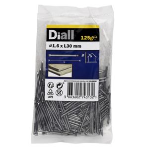 Image of Diall Lost head nail (L)30mm (Dia)1.6mm 100g Pack