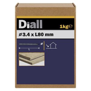 Image of Diall Twisted nail (L)80mm (Dia)3.4mm 1kg Pack