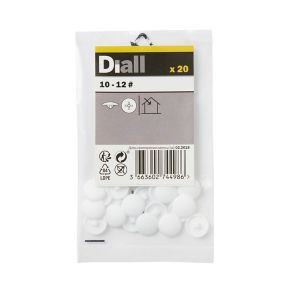 Image of Diall White Screw cap Pack of 20
