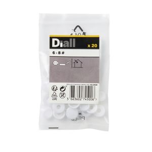 Image of Diall White Snap cap Pack of 20