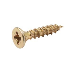 Image of TurboDrive Yellow zinc-plated Steel Wood Screw (Dia)4mm (L)20mm Pack of 500