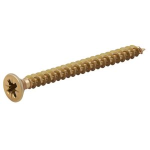 Image of TurboDrive Yellow zinc-plated Steel Wood Screw (Dia)3.5mm (L)40mm Pack of 500