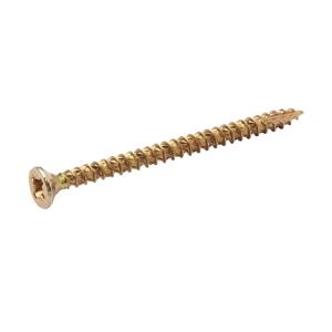 Image of TurboDrive Yellow zinc-plated Steel Wood Screw (Dia)3.5mm (L)50mm Pack of 100