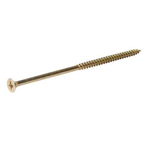 Image of Diall Yellow zinc-plated Steel Wood Screw (Dia)8mm (L)100mm Pack of 1