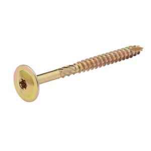 Image of Diall Yellow zinc-plated Carbon steel Wood Screw (Dia)8mm (L)100mm