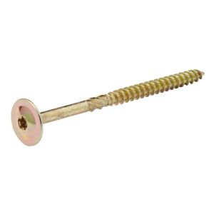 Image of Diall Yellow zinc-plated Carbon steel Wood Screw (Dia)8mm (L)120mm