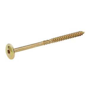 Image of Diall Yellow zinc-plated Carbon steel Wood Screw (Dia)8mm (L)140mm