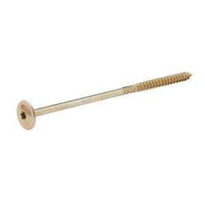 Image of Diall Yellow zinc-plated Carbon steel Wood Screw (Dia)8mm (L)180mm