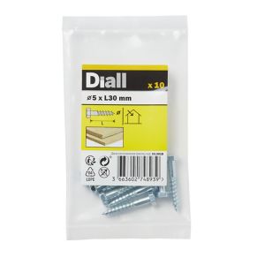 Image of Diall Zinc-plated Carbon steel Coach screw (L)70mm Pack of 10