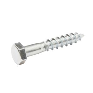 Image of Diall Zinc-plated Carbon steel Coach screw (Dia)5mm (L)30mm Pack of 200