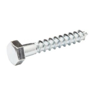 Image of Diall Zinc-plated Carbon steel Coach screw (L)60mm Pack of 100