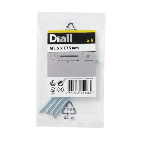 Image of Diall Carbon steel Raised-countersunk Switch box screw (L)75mm Pack of 4