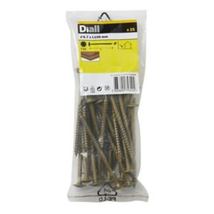 Image of Diall Carbon steel Wood Screw (Dia)6.7mm (L)100mm Pack of 25
