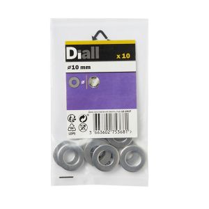 Image of Diall M10 Stainless steel Flat Washer Pack of 10