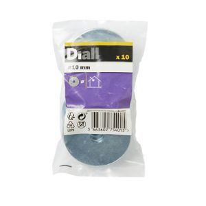 Image of Diall M10 Carbon steel Penny Washer Pack of 10
