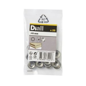 Image of Diall M6 Stainless steel Screw cup Washer Pack of 25
