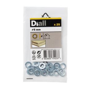 Image of Diall M5 Brass Screw cup Washer Pack of 25