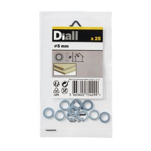 Image of Diall M5 Carbon steel Screw cup Washer Pack of 25