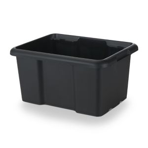 Image of Form Fitty Black 14L Plastic Stackable Storage box