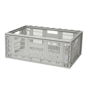 Image of Form Foldie Heavy duty Grey 46L Storage crate & Lid & castors