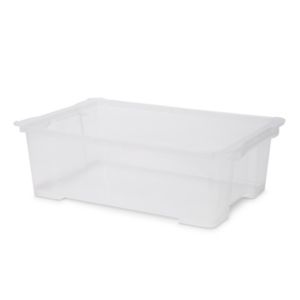 Image of Form Kaze Medium duty Clear 29L Plastic Stackable Storage box Pack of 3