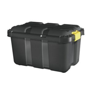 Image of Form Skyda Black 49L Plastic Storage trunk