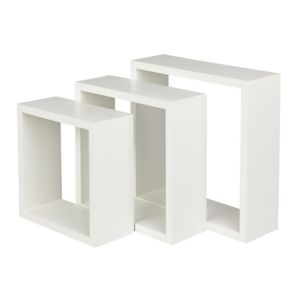 Image of Form Rigga White Cube Shelf (D)98mm Set of 3