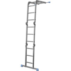 Image of Mac Allister 3-way 12 tread Folding Combination Ladder