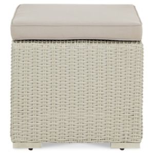 Image of Gabbs Synthetic wicker Grey & white Foot stool Pack of 2
