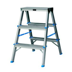 Image of 3 tread Aluminium Step Ladder (H)0.65m