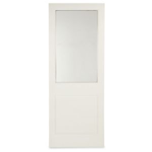 Image of Glazed Pre-painted White Pine LH & RH External Front Door (H)1981mm (W)838mm