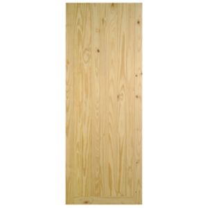 Image of Framed ledged & braced Knotty pine LH & RH External Front Door (H)1981mm (W)762mm