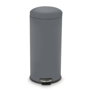 Image of Cooke & Lewis Tupelo Anthracite Mild steel Round Pedal bin 30L