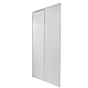 Image of Blizz White 2 door Sliding Wardrobe Door kit (H)2260mm (W)1200mm