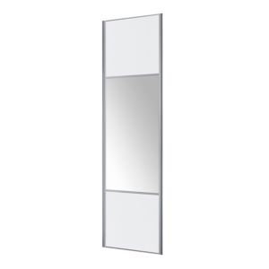 Image of Valla White Mirrored Sliding Wardrobe Door (H)2260mm (W)622mm