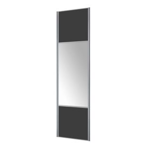 Image of Valla Dark grey Mirrored Sliding Wardrobe Door (H)2260mm (W)622mm