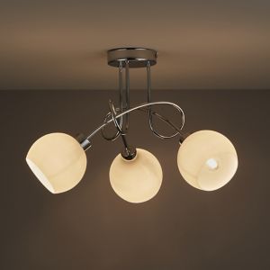 Image of Vacuna Chrome effect 3 Lamp Ceiling light
