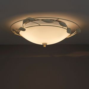 Image of Honos Brushed Cream Gold effect 2 Lamp Ceiling light