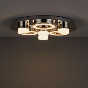 Image of Circus Brushed Chrome effect 7 Lamp Ceiling light