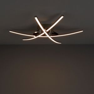Image of Alani Brushed Chrome effect 3 Lamp Ceiling light