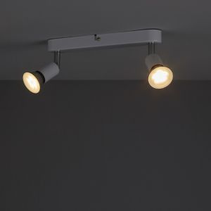 Image of White Mains-powered 2 lamp Spotlight