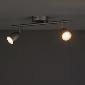 Image of Apheliotes Silver effect Mains-powered 2 lamp Spotlight