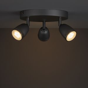 Image of Apheliotes Silver effect Mains-powered 3 lamp Spotlight